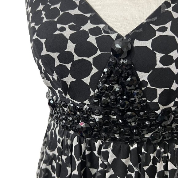 Alfani Black Sheer Overlay 100% Silk Dress  NWT‎ Size 4 - Picture 3 of 10